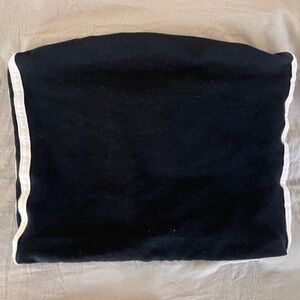 Brandy Melville Black Top with White Stripes